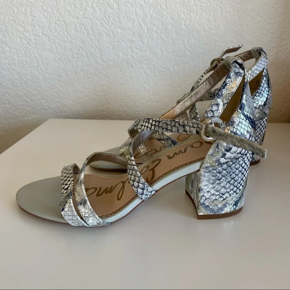 Like New Sam Edelman snake chunky heels